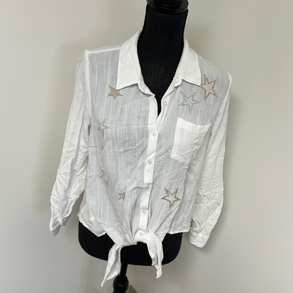 3/4 Sleeve Button-Up